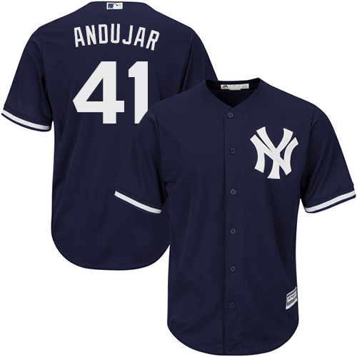 New York Yankees #41 Miguel Andujar Majestic Cool Base Jersey Navy New York Yankees #41 Miguel Andujar Majestic Cool Base Jersey Navy