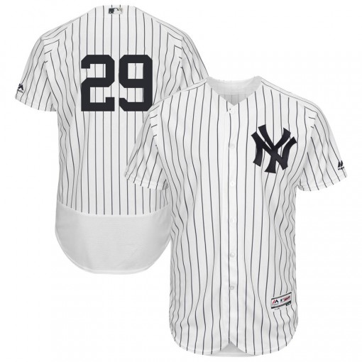 Yankees #29 Gio Urshela White Strip Flexbase Authentic Collection Stitched MLB Jersey Yankees #29 Gio Urshela White Strip Flexbase Authentic Collection Stitched MLB Jersey