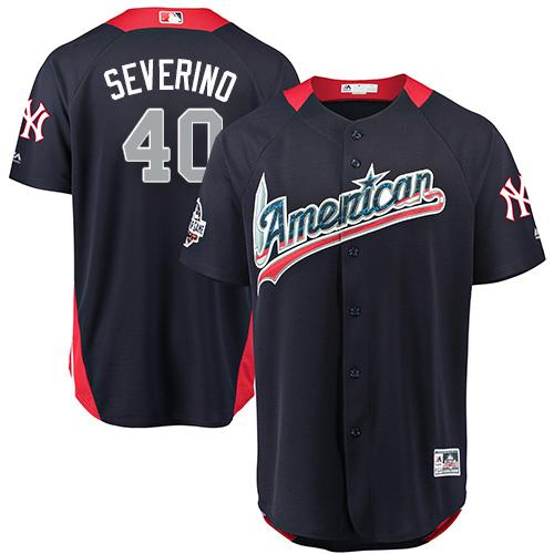 Yankees #40 Luis Severino Navy Blue 2018 All-Star American League Stitched MLB Jersey Yankees #40 Luis Severino Navy Blue 2018 All-Star American League Stitched MLB Jersey