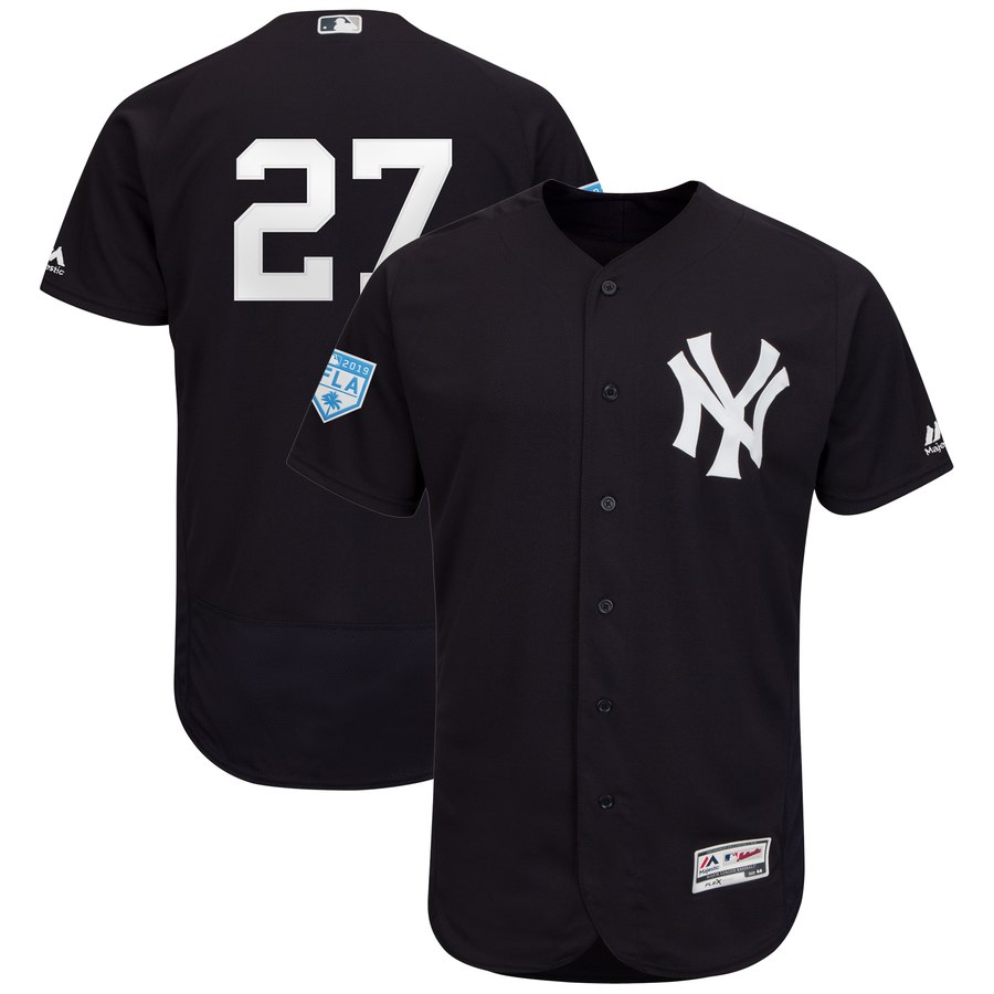 Yankees #27 Giancarlo Stanton Navy 2019 Spring Training Flex Base Stitched MLB Jersey Yankees #27 Giancarlo Stanton Navy 2019 Spring Training Flex Base Stitched MLB Jersey