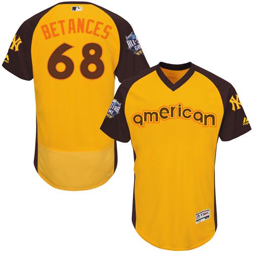 Yankees #68 Dellin Betances Gold Flexbase Authentic Collection 2016 All-Star American League Stitched MLB Jersey Yankees #68 Dellin Betances Gold Flexbase Authentic Collection 2016 All-Star American League Stitched MLB Jersey