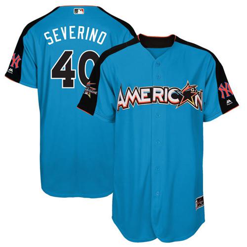 Yankees #40 Luis Severino Blue 2017 All-Star American League Stitched MLB Jersey Yankees #40 Luis Severino Blue 2017 All-Star American League Stitched MLB Jersey