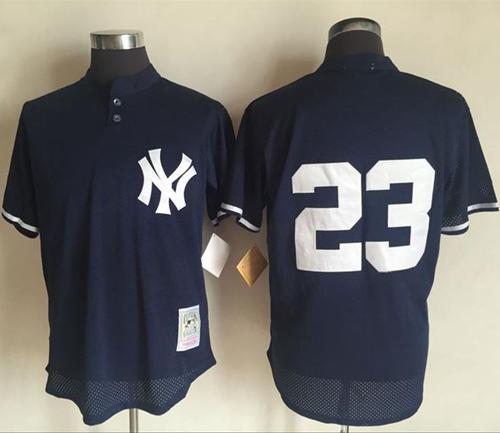 Mitchell And Ness 1995 Yankees #23 Don Mattingly Blue Throwback Stitched MLB Jersey Mitchell And Ness 1995 Yankees #23 Don Mattingly Blue Throwback Stitched MLB Jersey