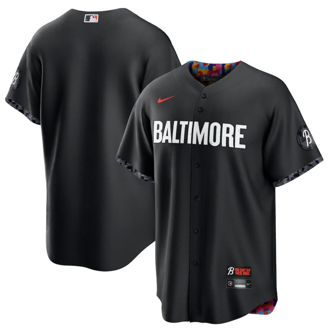Men's Baltimore Orioles Blank Black 2023 City Connect Cool Base Stitched Baseball Jersey Men's Baltimore Orioles Blank Black 2023 City Connect Cool Base Stitched Baseball Jersey