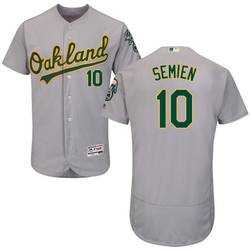 Athletics #10 Marcus Semien Grey Flexbase Authentic Collection Stitched MLB Jersey Athletics #10 Marcus Semien Grey Flexbase Authentic Collection Stitched MLB Jersey