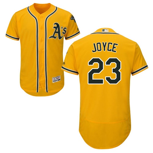 Athletics #23 Matt Joyce Gold Flexbase Authentic Collection Stitched MLB Jersey Athletics #23 Matt Joyce Gold Flexbase Authentic Collection Stitched MLB Jersey