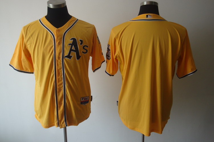 Athletics Blank Yellow Cool Base Stitched MLB Jersey Athletics Blank Yellow Cool Base Stitched MLB Jersey