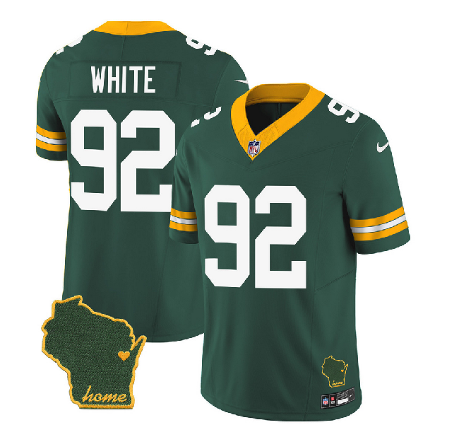 Men's Green Bay Packers #92 Reggie White Green Home Patch Vapor Untouchable Limited Stitched Jersey Men's Green Bay Packers #92 Reggie White Green Home Patch Vapor Untouchable Limited Stitched Jersey