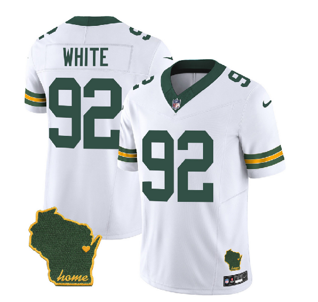 Men's Green Bay Packers #92 Reggie White White Home Patch Vapor Untouchable Limited Stitched Jersey Men's Green Bay Packers #92 Reggie White White Home Patch Vapor Untouchable Limited Stitched Jersey
