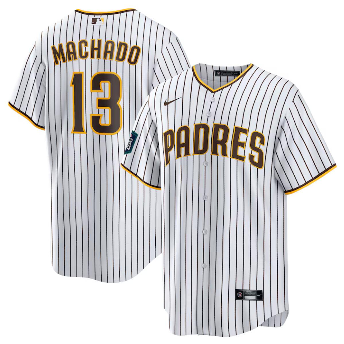 Men's San Diego Padres #13 Manny Machado White 2024 World Tour Seoul Series Home Stitched Baseball Jersey Men's San Diego Padres #13 Manny Machado White 2024 World Tour Seoul Series Home Stitched Baseball Jersey