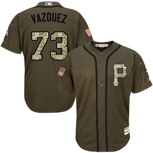 Pirates #73 Felipe Vazquez Green Salute to Service Stitched MLB Jersey Pirates #73 Felipe Vazquez Green Salute to Service Stitched MLB Jersey