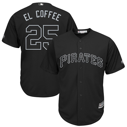 Pirates #25 Gregory Polanco Black "El Coffee" Players Weekend Cool Base Stitched MLB Jersey Pirates #25 Gregory Polanco Black "El Coffee" Players Weekend Cool Base Stitched MLB Jersey