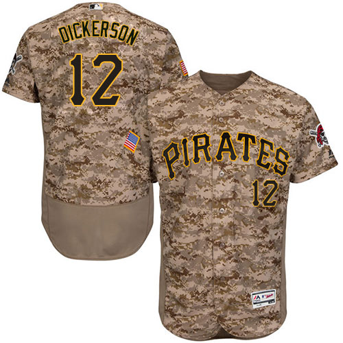 Pirates #12 Corey Dickerson Camo Flexbase Authentic Collection Stitched MLB Jersey Pirates #12 Corey Dickerson Camo Flexbase Authentic Collection Stitched MLB Jersey