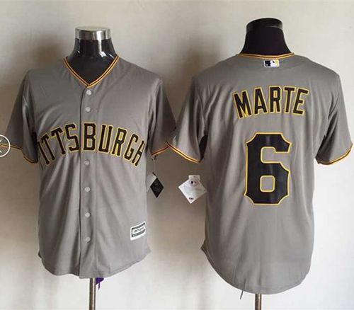 Pirates #6 Starling Marte Grey New Cool Base Stitched MLB Jersey Pirates #6 Starling Marte Grey New Cool Base Stitched MLB Jersey
