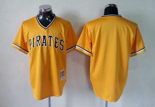 Mitchell And Ness Pirates Blank Yellow Throwback Stitched MLB Jersey Mitchell And Ness Pirates Blank Yellow Throwback Stitched MLB Jersey
