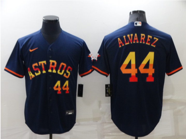 Women's Houston Astros #44 Yordan Alvarez 2022 Navy City Connect Stitched Jersey(Run Small)