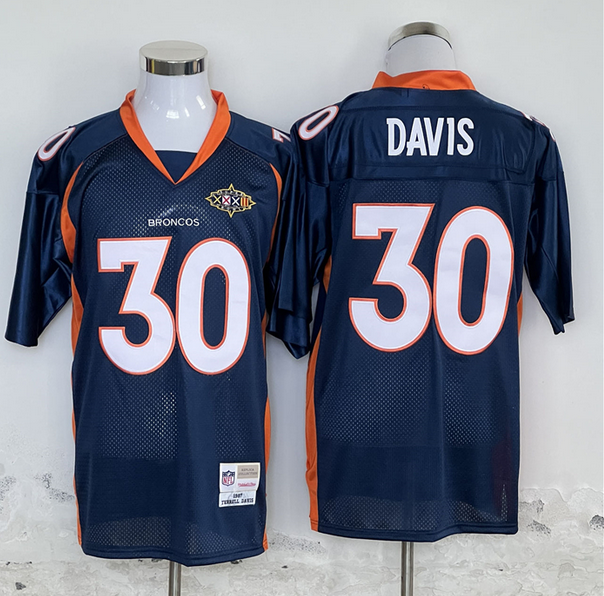Women's Denver Broncos Active Player Custom Navy Throwback Stitched Football Jersey Women's Denver Broncos Active Player Custom Navy Throwback Stitched Football Jersey