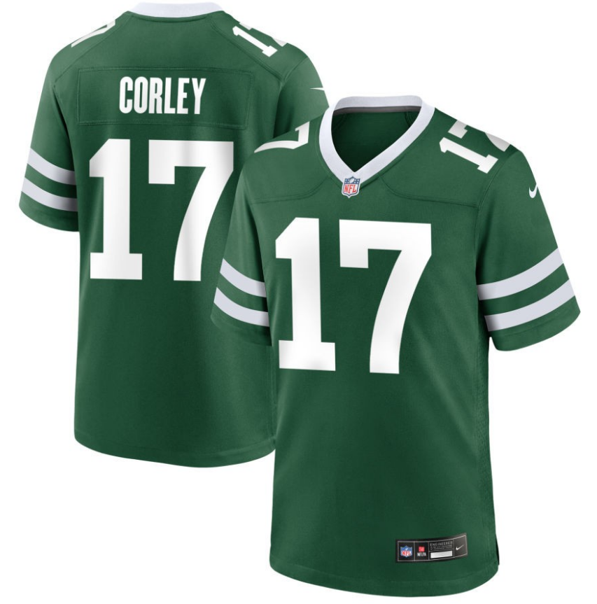 Men's New York Jets #17 Malachi Corley Green Limited Stitched Jersey Men's New York Jets #17 Malachi Corley Green Limited Stitched Jersey