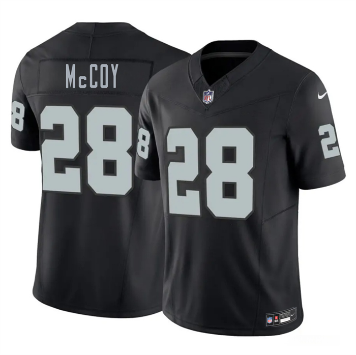 Men's Las Vegas Raiders #28 Jermod McCoy Black 2026 Draft F.U.S.E. Vapor Untouchable Limited Stitched Football Jersey Men's Las Vegas Raiders #28 Jermod McCoy Black 2026 Draft F.U.S.E. Vapor Untouchable Limited Stitched Football Jersey