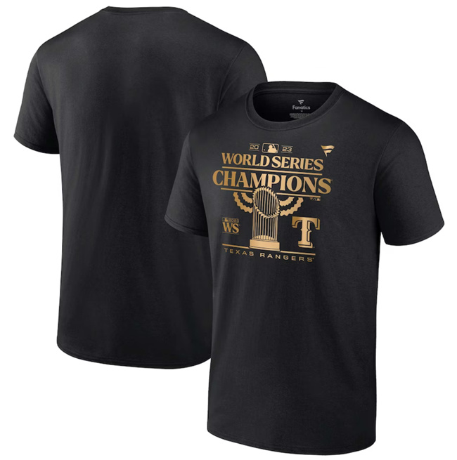 Men's Texas Rangers Black 2023 World Series Champions Big & Tall Parade T-Shirt Men's Texas Rangers Black 2023 World Series Champions Big & Tall Parade T-Shirt