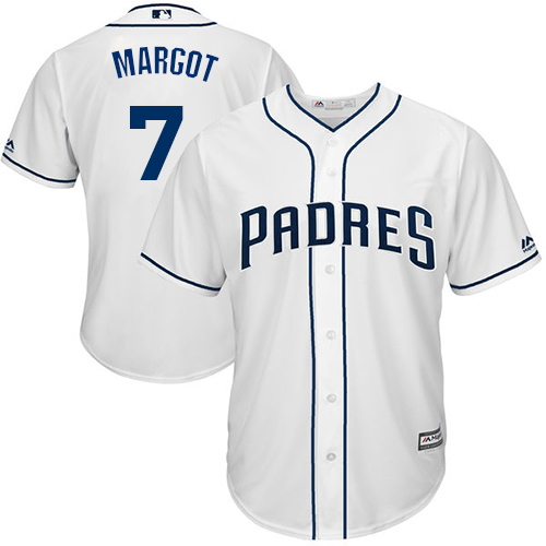 Padres #7 Manuel Margot White New Cool Base Stitched MLB Jersey Padres #7 Manuel Margot White New Cool Base Stitched MLB Jersey