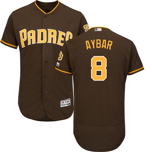 Padres #8 Erick Aybar Brown Flexbase Authentic Collection Stitched MLB Jersey Padres #8 Erick Aybar Brown Flexbase Authentic Collection Stitched MLB Jersey