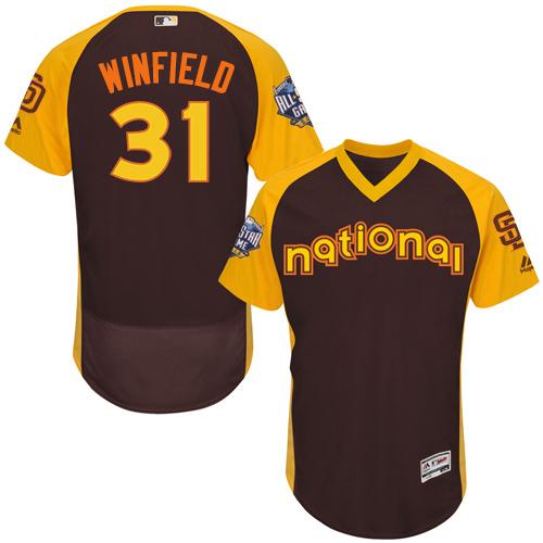 Padres #31 Dave Winfield Brown Flexbase Authentic Collection 2016 All-Star National League Stitched MLB Jersey Padres #31 Dave Winfield Brown Flexbase Authentic Collection 2016 All-Star National League Stitched MLB Jersey