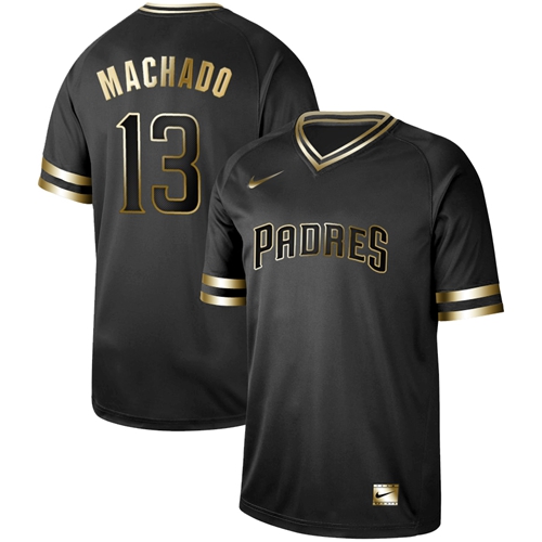 Nike Padres #13 Manny Machado Black Gold Authentic Stitched MLB Jersey Nike Padres #13 Manny Machado Black Gold Authentic Stitched MLB Jersey