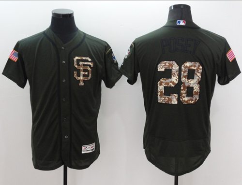 Giants #28 Buster Posey Green Flexbase Authentic Collection Salute to Service Stitched MLB Jersey Giants #28 Buster Posey Green Flexbase Authentic Collection Salute to Service Stitched MLB Jersey