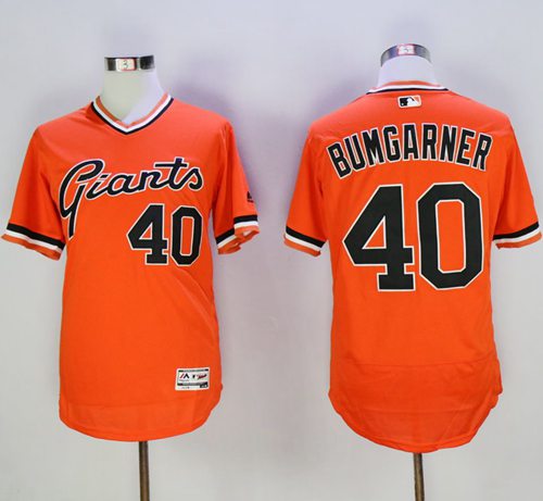 Giants #40 Madison Bumgarner Orange Flexbase Authentic Collection Cooperstown Stitched MLB Jersey Giants #40 Madison Bumgarner Orange Flexbase Authentic Collection Cooperstown Stitched MLB Jersey