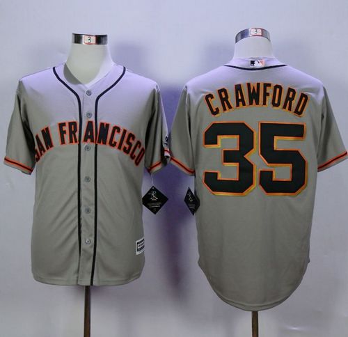 Giants #35 Brandon Crawford Grey Road New Cool Base Stitched MLB Jersey Giants #35 Brandon Crawford Grey Road New Cool Base Stitched MLB Jersey