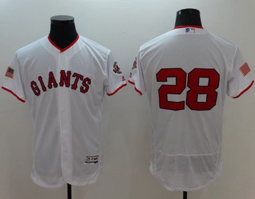 Giants #28 Buster Posey White Fashion Stars & Stripes Flexbase Authentic Stitched MLB Jersey Giants #28 Buster Posey White Fashion Stars & Stripes Flexbase Authentic Stitched MLB Jersey