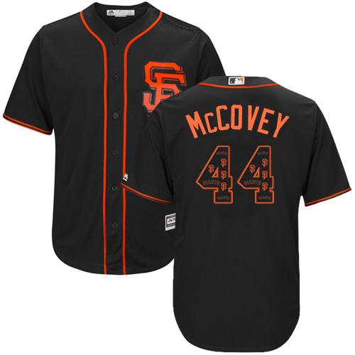 Giants #44 Willie McCovey Black Team Logo Fashion Stitched MLB Jersey Giants #44 Willie McCovey Black Team Logo Fashion Stitched MLB Jersey