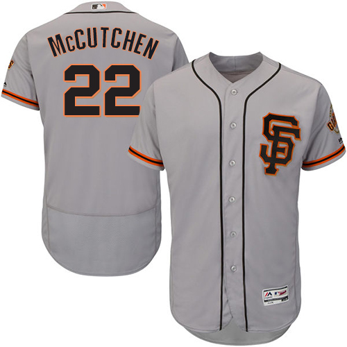 Giants #22 Andrew McCutchen Grey Flexbase Authentic Collection Road 2 Stitched MLB Jersey Giants #22 Andrew McCutchen Grey Flexbase Authentic Collection Road 2 Stitched MLB Jersey