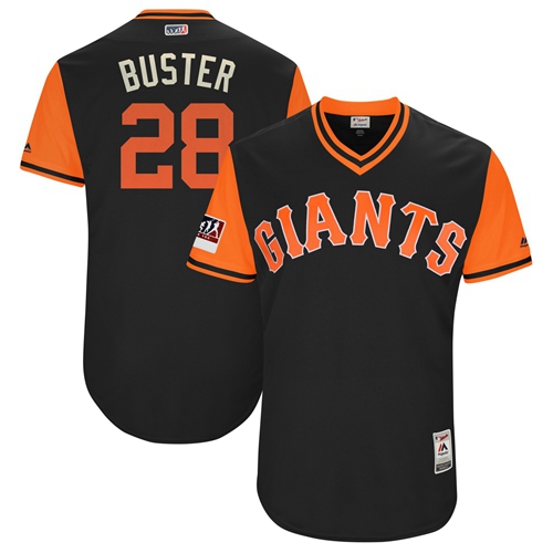 Giants #28 Buster Posey Black 