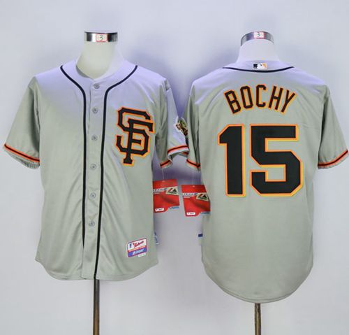 Giants #15 Bruce Bochy Grey Cool Base Road 2 Stitched MLB Jersey Giants #15 Bruce Bochy Grey Cool Base Road 2 Stitched MLB Jersey