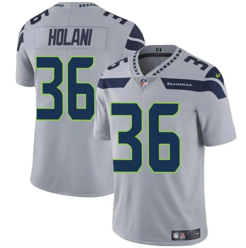 Men's Seattle Seahawks #36 George Holani White Vapor Limited Stitched Football Jersey Men's Seattle Seahawks #36 George Holani White Vapor Limited Stitched Football Jersey