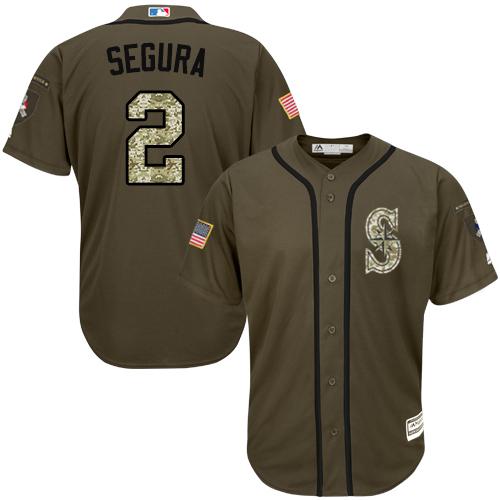 Mariners #2 Jean Segura Green Salute to Service Stitched MLB Jersey Mariners #2 Jean Segura Green Salute to Service Stitched MLB Jersey