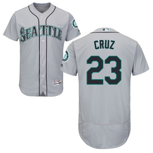 Mariners #23 Nelson Cruz Grey Flexbase Authentic Collection Stitched MLB Jersey Mariners #23 Nelson Cruz Grey Flexbase Authentic Collection Stitched MLB Jersey