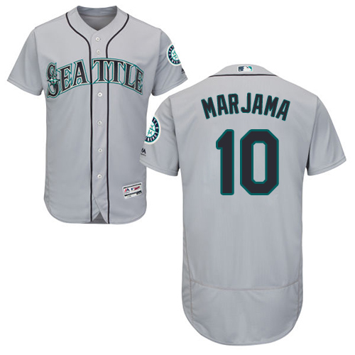 Mariners #10 Mike Marjama Grey Flexbase Authentic Collection Stitched MLB Jersey Mariners #10 Mike Marjama Grey Flexbase Authentic Collection Stitched MLB Jersey