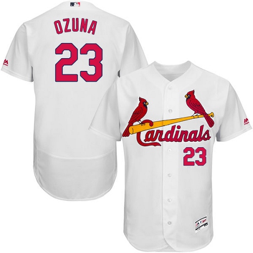 Cardinals #23 Marcell Ozuna White Flexbase Authentic Collection Stitched MLB Jersey Cardinals #23 Marcell Ozuna White Flexbase Authentic Collection Stitched MLB Jersey