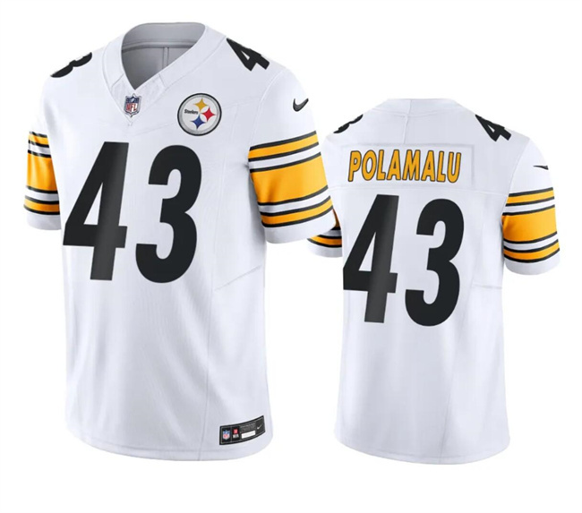 Men's Pittsburgh Steelers #43 Troy Polamalu White 2023 F.U.S.E. Vapor Untouchable Color Rish Limited Jersey Men's Pittsburgh Steelers #43 Troy Polamalu White 2023 F.U.S.E. Vapor Untouchable Color Rish Limited Jersey