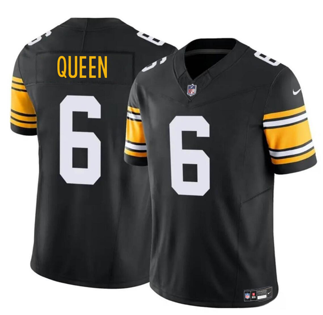 Men's Pittsburgh Steelers #6 Patrick Queen Black 2023 F.U.S.E. Vapor Untouchable Limited Stitched Jersey Men's Pittsburgh Steelers #6 Patrick Queen Black 2023 F.U.S.E. Vapor Untouchable Limited Stitched Jersey