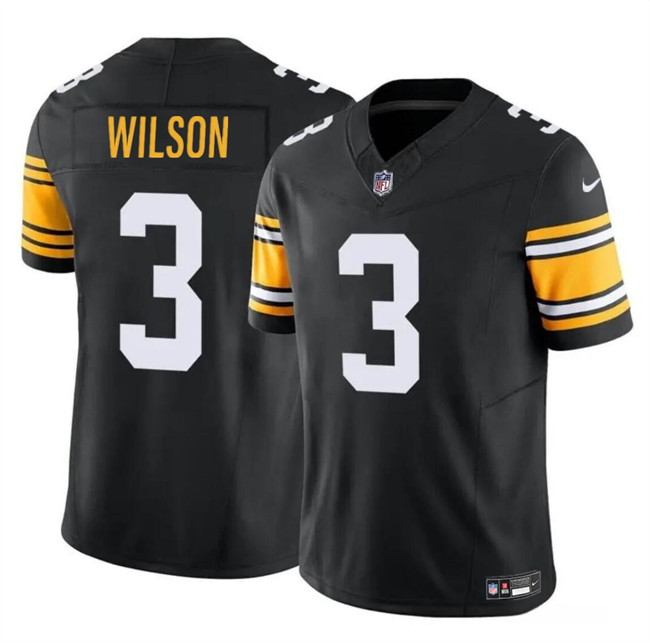 Men's Pittsburgh Steelers #3 Russell Wilson Black F.U.S.E. Vapor Untouchable Limited Stitched Jersey Men's Pittsburgh Steelers #3 Russell Wilson Black F.U.S.E. Vapor Untouchable Limited Stitched Jersey