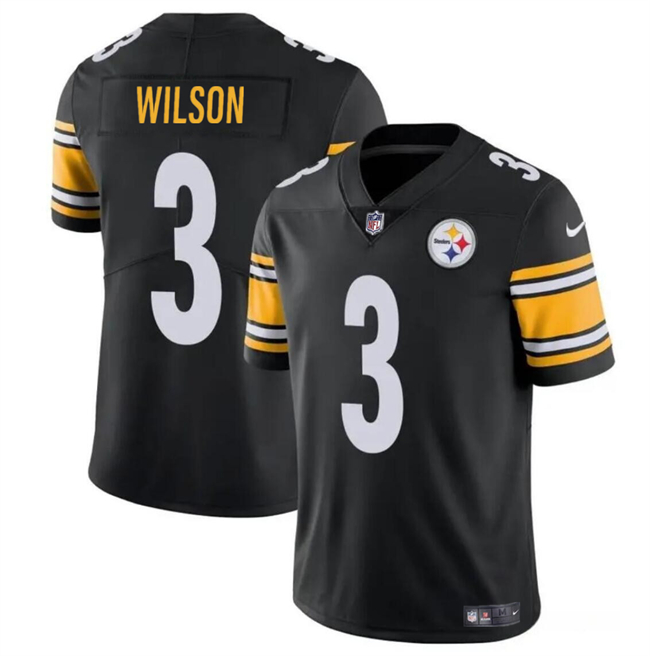 Men's Pittsburgh Steelers #3 Russell Wilson Black Vapor Untouchable Limited Stitched Jersey Men's Pittsburgh Steelers #3 Russell Wilson Black Vapor Untouchable Limited Stitched Jersey