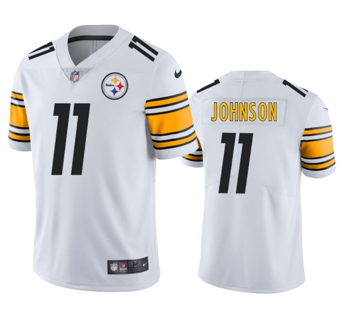 Men's Pittsburgh Steelers #11 Brandon Johnson White 2025 Vapor Untouchable Stitched Football Jersey Men's Pittsburgh Steelers #11 Brandon Johnson White 2025 Vapor Untouchable Stitched Football Jersey