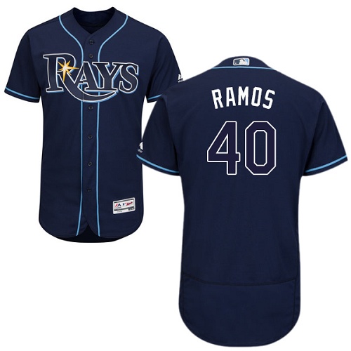 Rays #40 Wilson Ramos Dark Blue Flexbase Authentic Collection Stitched MLB Jersey Rays #40 Wilson Ramos Dark Blue Flexbase Authentic Collection Stitched MLB Jersey