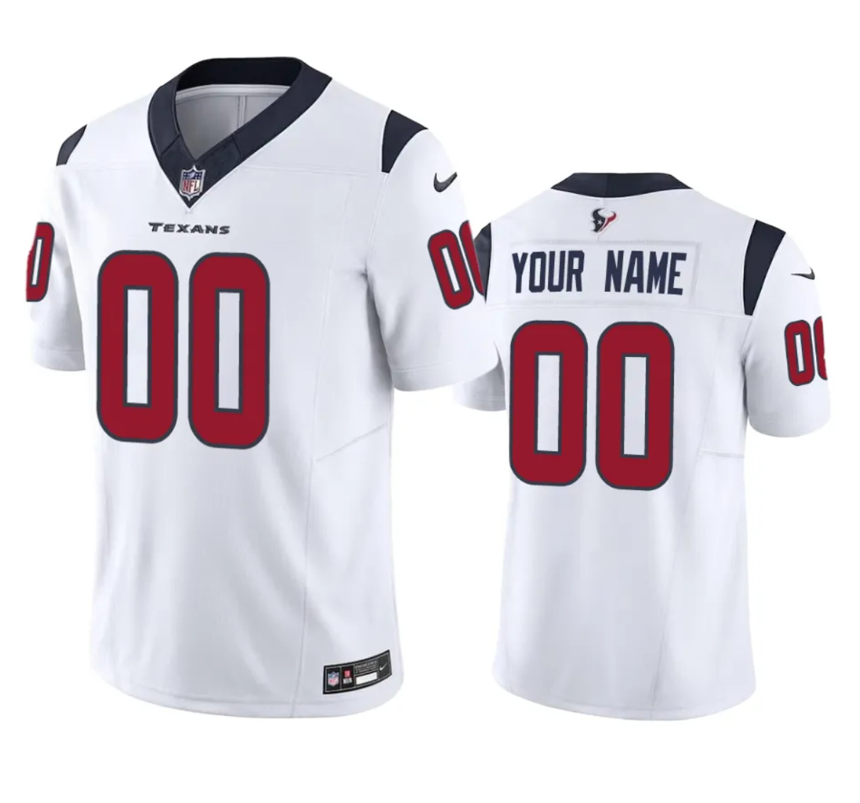 Men's Houston Texans Active Player Custom White 2023 F.U.S.E Vapor Untouchable Limited Stitched Football Jersey Men's Houston Texans Active Player Custom White 2023 F.U.S.E Vapor Untouchable Limited Stitched Football Jersey