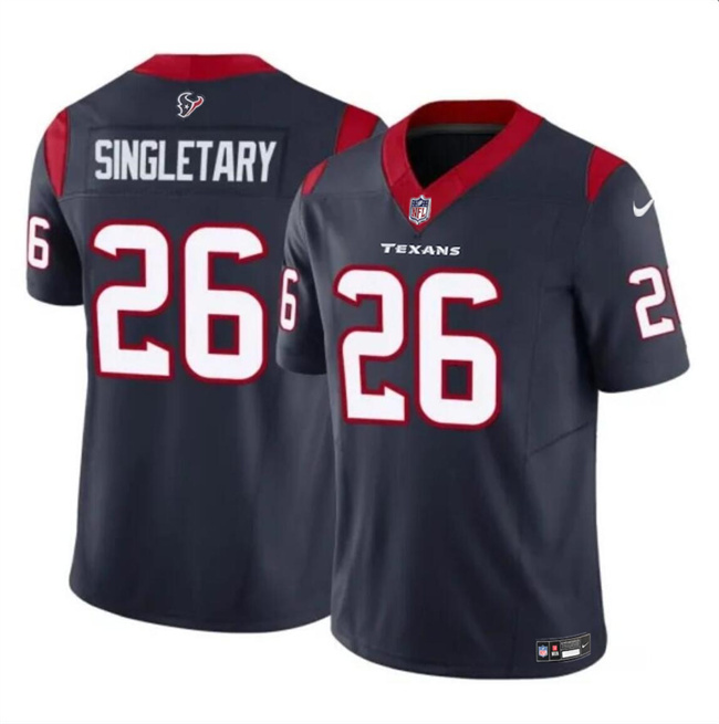 Men's Houston Texans #26 Devin Singletary Navy 2023 F.U.S.E Vapor Untouchable Stitched Football Jersey Men's Houston Texans #26 Devin Singletary Navy 2023 F.U.S.E Vapor Untouchable Stitched Football Jersey
