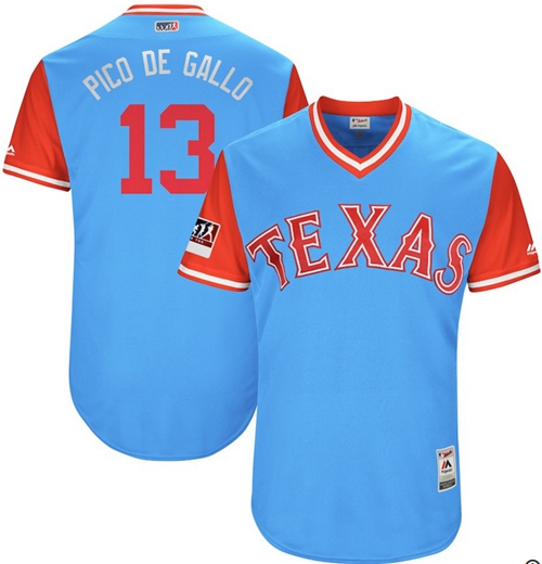 Rangers #13 Joey Gallo Light Blue "Pico de Gallo" Players Weekend Authentic Stitched MLB Jersey Rangers #13 Joey Gallo Light Blue "Pico de Gallo" Players Weekend Authentic Stitched MLB Jersey